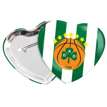 PAO BC, Κονκάρδα παραμάνα καρδιά (57x52mm)