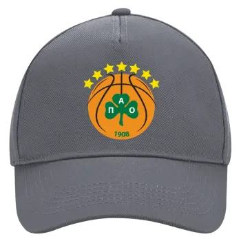 PAO BC, Ultimate Adult Hat Grey, (100% COTTON DRILL, ADULT, UNISEX, ONE SIZE)