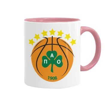 ΠΑΟ BC, Κούπα χρωματιστή ροζ, κεραμική, 330ml