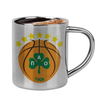 PAO BC, Double-wall metal cup for espresso (220ml)