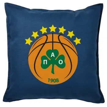 ΠΑΟ BC, Μαξιλάρι καναπέ Μπλε 100% βαμβάκι, περιέχεται το γέμισμα (50x50cm)