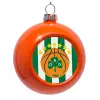 Orange Christmas tree ornament bauble 8cm