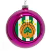 Purple Christmas tree ornament bauble 8cm