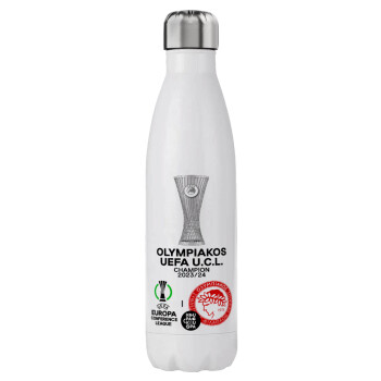 Olympiacos UEFA Europa Conference League Champion 2023/24, Stainless steel, double-walled, 750ml