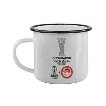 Olympiacos UEFA Europa Conference League Champion 2023/24, Κούπα εμαγιέ με μαύρο χείλος 360ml