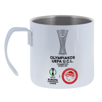 Olympiacos UEFA Europa Conference League Champion 2023/24, Mug Stainless steel double wall 400ml