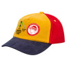 Καπέλο παιδικό Baseball, 100% Βαμβακερό Drill, Κίτρινο/Μπλε/Κόκκινο (ΒΑΜΒΑΚΕΡΟ, ΠΑΙΔΙΚΟ, ONE SIZE)