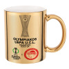 Mug ceramic, gold mirror, 330ml