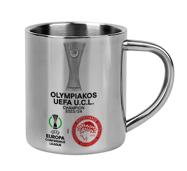 Ολυμπιακός νικητής UEFA Europa Conference League Champion 2023/24 — Κούπα Ανοξείδωτη διπλού τοιχώματος 300ml