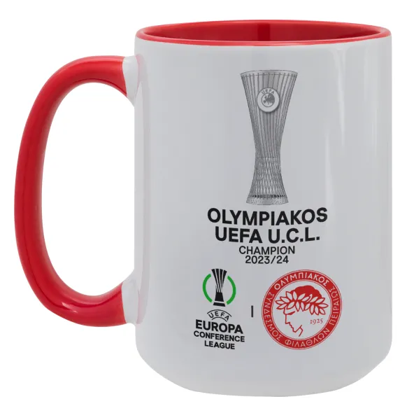 Ολυμπιακός νικητής UEFA Europa Conference League Champion 2023/24 — Mega 15oz Κόκκινη