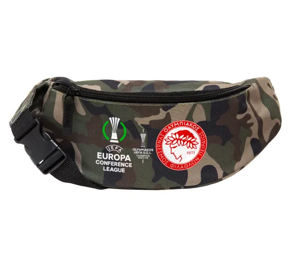 Olympiacos UEFA Europa Conference League Champion 2023/24 — Unisex waist bag (banana) in Jungle camouflage color with 2 pockets