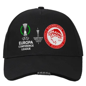 Ολυμπιακός νικητής UEFA Europa Conference League Champion 2023/24, Καπέλο Εργασίας & Δραστηριοτήτων με LED Φως - Ιδανικό για Νύχτα & Χαμηλό Φωτισμό (100% ΒΑΜΒΑΚΕΡΟ, ΕΝΗΛΙΚΩΝ, UNISEX)