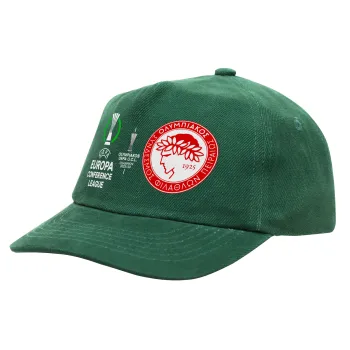 Ολυμπιακός νικητής UEFA Europa Conference League Champion 2023/24, Καπέλο παιδικό Baseball, 100% Βαμβακερό Drill, ΠΡΑΣΙΝΟ (ΒΑΜΒΑΚΕΡΟ, ΠΑΙΔΙΚΟ, ONE SIZE)