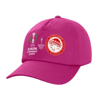 Olympiacos UEFA Europa Conference League Champion 2023/24, Adult Baseball Cap, 100% Cotton, Purple (COTTON, ADULT, UNISEX, ONE SIZE)
