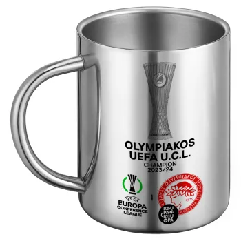 Olympiacos UEFA Europa Conference League Champion 2023/24, BIG Mug Stainless steel double wall (450ml)