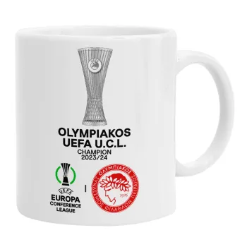 Ολυμπιακός νικητής UEFA Europa Conference League Champion 2023/24, Κούπα, κεραμική, 330ml