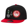 Καπέλο παιδικό Flat Snapback, Μαύρο/Κόκκινο (100% ΒΑΜΒΑΚΕΡΟ, ΠΑΙΔΙΚΟ, UNISEX, ONE SIZE)