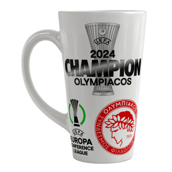 Olympiacos UEFA Europa Conference League Champion 2024, Κούπα κωνική Latte Μεγάλη, κεραμική, 450ml