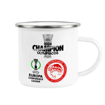Olympiacos UEFA Europa Conference League Champion 2024, Κούπα Μεταλλική εμαγιέ λευκη 360ml