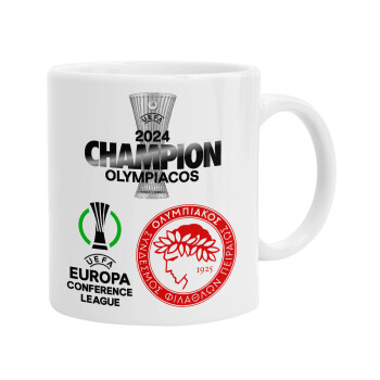 Olympiacos UEFA Europa Conference League Champion 2024, Κούπα, κεραμική, 330ml (1 τεμάχιο)