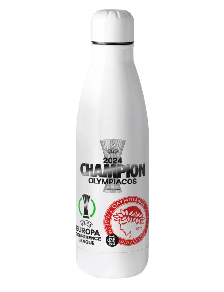 Olympiacos UEFA Europa Conference League Champion 2024 — Metal mug thermos (Stainless steel), 500ml