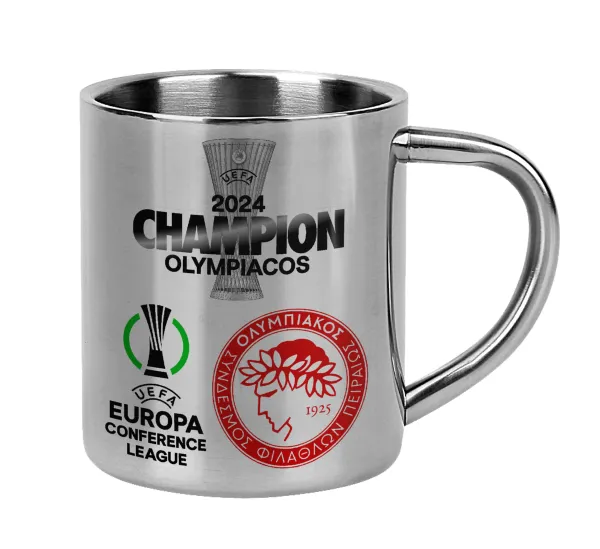 Olympiacos UEFA Europa Conference League Champion 2024 — Mug Stainless steel double wall 300ml