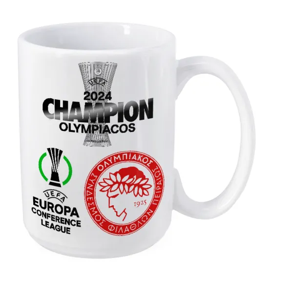 Olympiacos UEFA Europa Conference League Champion 2024 — Mega mug, ceramic, 450ml
