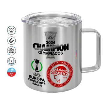 Olympiacos UEFA Europa Conference League Champion 2024, Mug Stainless steel double wall 300ml