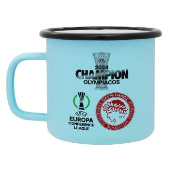 Olympiacos UEFA Europa Conference League Champion 2024, Κούπα Μεταλλική εμαγιέ ΜΑΤ σιέλ 360ml