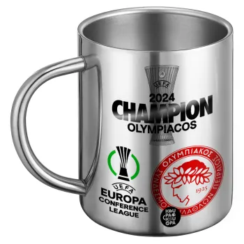 Olympiacos UEFA Europa Conference League Champion 2024, BIG Mug Stainless steel double wall (450ml)