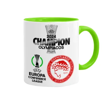 Olympiacos UEFA Europa Conference League Champion 2024, Κούπα χρωματιστή βεραμάν, κεραμική, 330ml