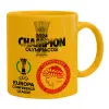Ceramic coffee mug yellow, 330ml