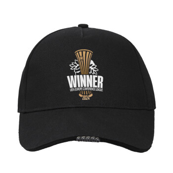 Europa Conference League WINNER, Καπέλο Εργασίας & Δραστηριοτήτων με LED Φως - Ιδανικό για Νύχτα & Χαμηλό Φωτισμό (100% ΒΑΜΒΑΚΕΡΟ, ΕΝΗΛΙΚΩΝ, UNISEX)