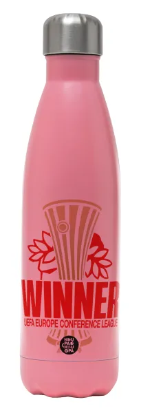 Europa Conference League WINNER — Metal mug thermos Pink Mat (Stainless steel), double wall, 500ml