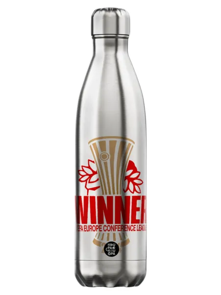 Europa Conference League WINNER — Inox (Stainless steel) hot metal mug, double wall, 750ml