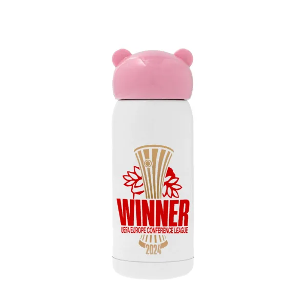 Europa Conference League WINNER — Ροζ ανοξείδωτο παγούρι θερμό (Stainless steel), 320ml