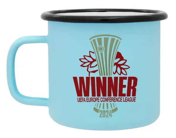 Europa Conference League WINNER — Κούπα Μεταλλική εμαγιέ ΜΑΤ σιέλ 360ml