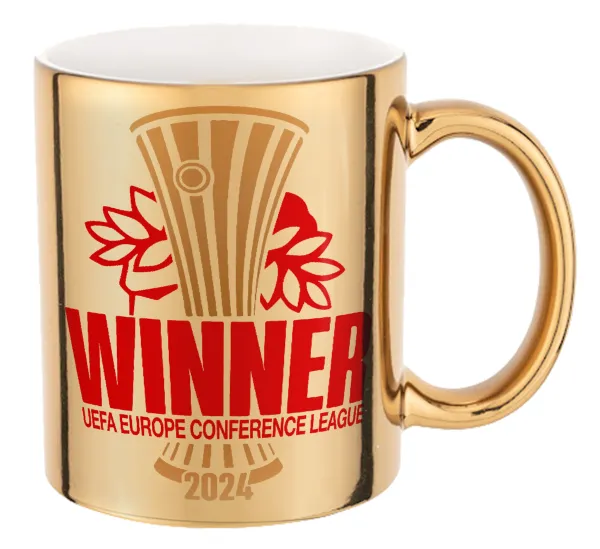 Europa Conference League WINNER — Mug ceramic, gold mirror, 330ml