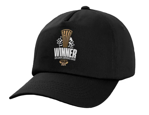 Europa Conference League WINNER — Καπέλο Ενηλίκων Baseball, 100% Βαμβακερό,  Μαύρο (ΒΑΜΒΑΚΕΡΟ, ΕΝΗΛΙΚΩΝ, UNISEX, ONE SIZE)