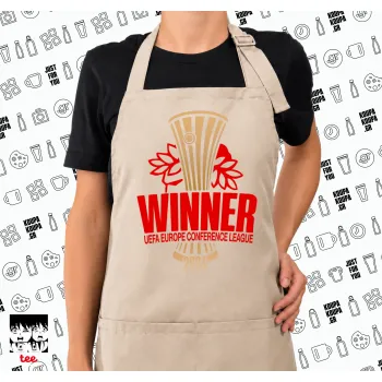 Europa Conference League WINNER, Ποδιά μακριά Σεφ ολόσωμη με τσέπες SAND (ΕΝΗΛΙΚΩΝ)