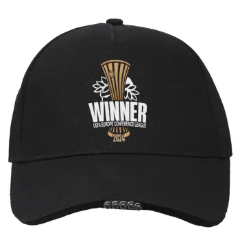 Europa Conference League WINNER, Καπέλο Εργασίας & Δραστηριοτήτων με LED Φως - Ιδανικό για Νύχτα & Χαμηλό Φωτισμό (100% ΒΑΜΒΑΚΕΡΟ, ΕΝΗΛΙΚΩΝ, UNISEX)