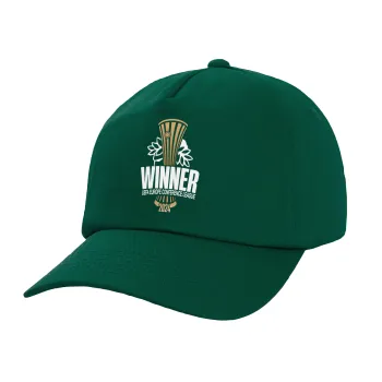 Europa Conference League WINNER, Twill Καπέλο παιδικό Bottle Green (100% ΒΑΜΒΑΚΕΡΟ, ΠΑΙΔΙΚΟ, UNISEX)