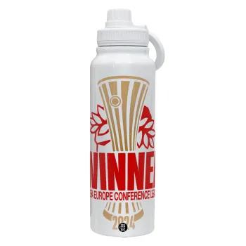 Europa Conference League WINNER, Θερμός 1L Ανοξείδωτο με Βάση Κινητού & Διπλά Τοιχώματα