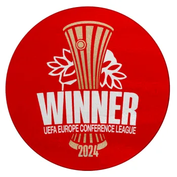Europa Conference League WINNER, Επιφάνεια κοπής γυάλινη στρογγυλή (30cm)