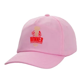 Europa Conference League WINNER, Casual children's baseball cap, 100% Cotton Twill, PINK (COTTON, CHILDREN'S, ONE SIZE)
