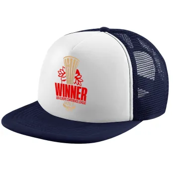 Europa Conference League WINNER, Children's Soft Trucker Cap with Dark Blue/White Mesh (POLYESTER, CHILDREN, ONE SIZE)