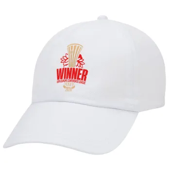 Europa Conference League WINNER, Καπέλο Ενηλίκων Baseball Λευκό 5-φύλλο (POLYESTER, ΕΝΗΛΙΚΩΝ, UNISEX, ONE SIZE)