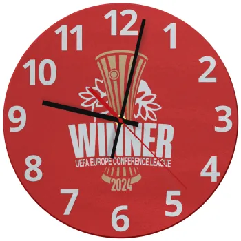 Europa Conference League WINNER, Ρολόι τοίχου γυάλινο (30cm)