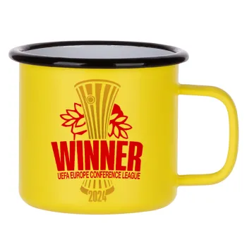 Europa Conference League WINNER, Κούπα Μεταλλική εμαγιέ ΜΑΤ Κίτρινη 360ml