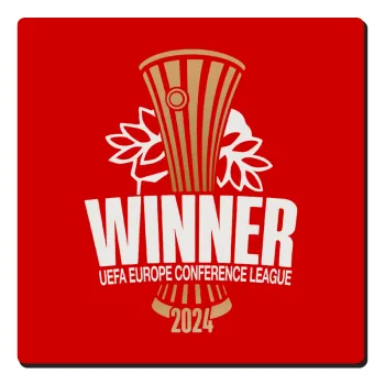 Europa Conference League WINNER, Τετράγωνο μαγνητάκι ξύλινο 6x6cm